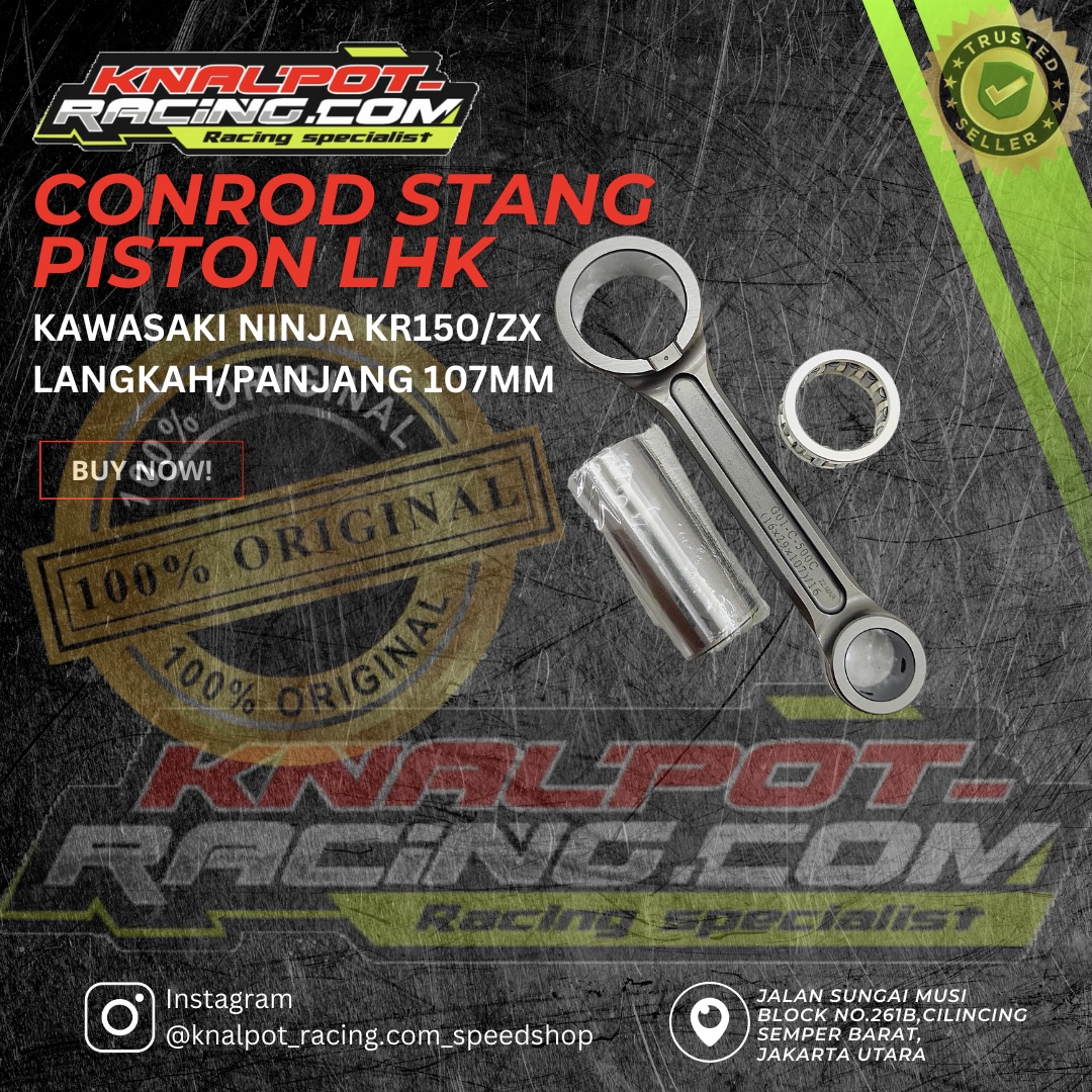 CONROD STANG PISTON LHK YAMAHA RXZ PANJANG LANGKAH 107MM LHK